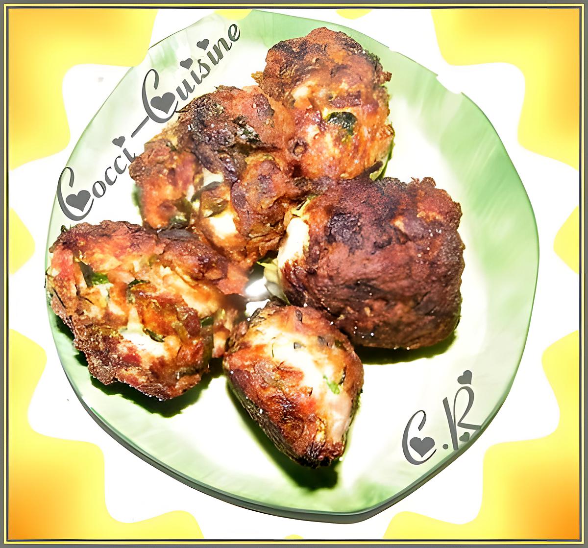 recette Boulettes de poulet et courgettes