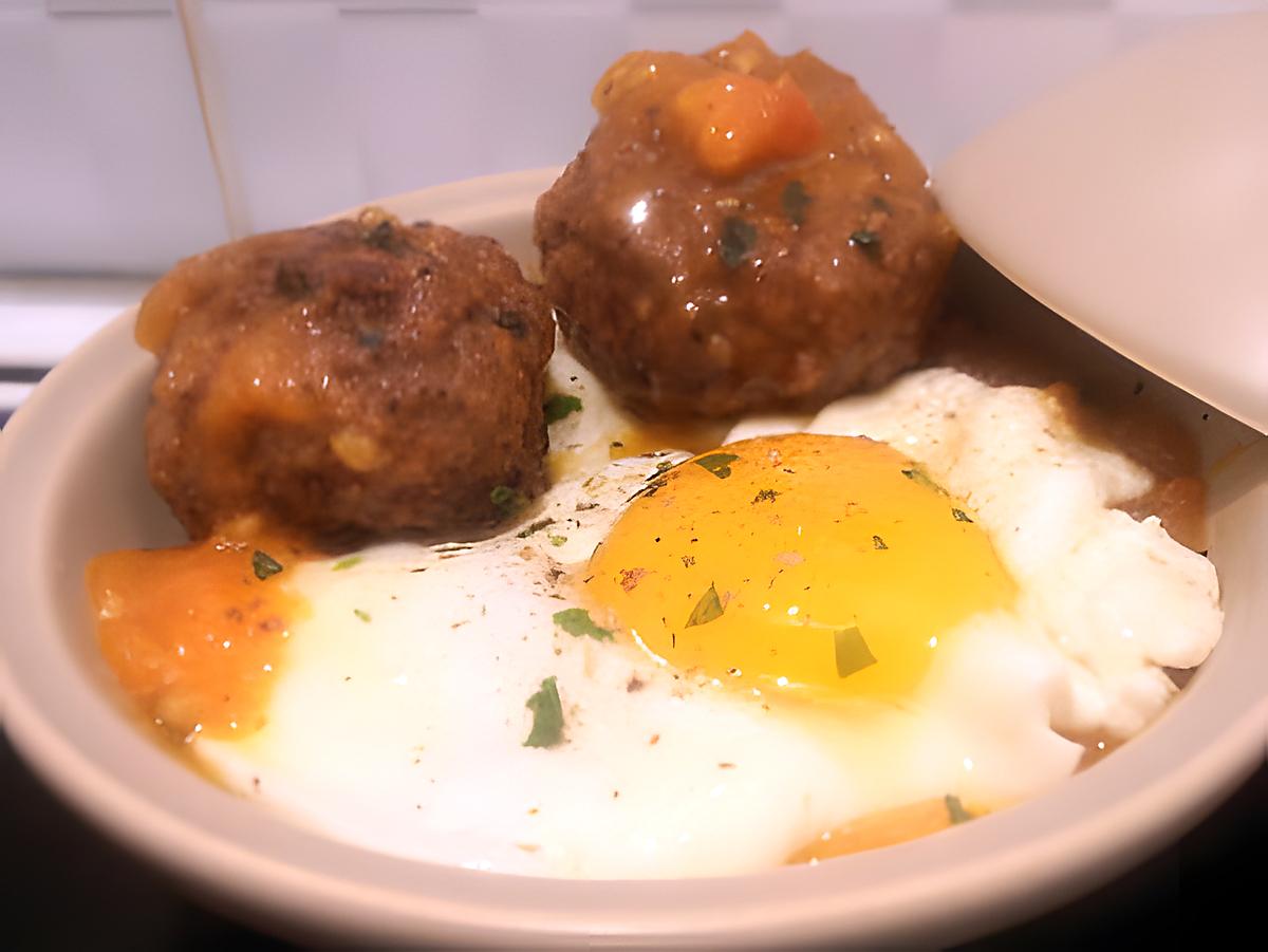 recette mini tajine de kefta à l'oeuf