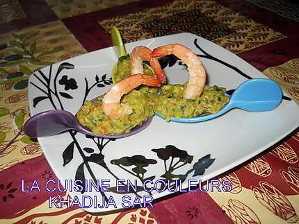 recette guacamole aux crevettes