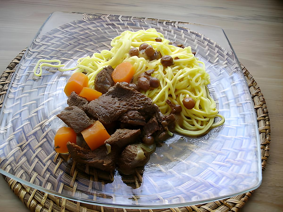 recette boeuf aux carottes et raisins secs