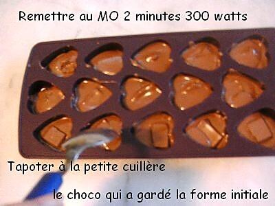 recette Petits chocolats hyper rapides au MO