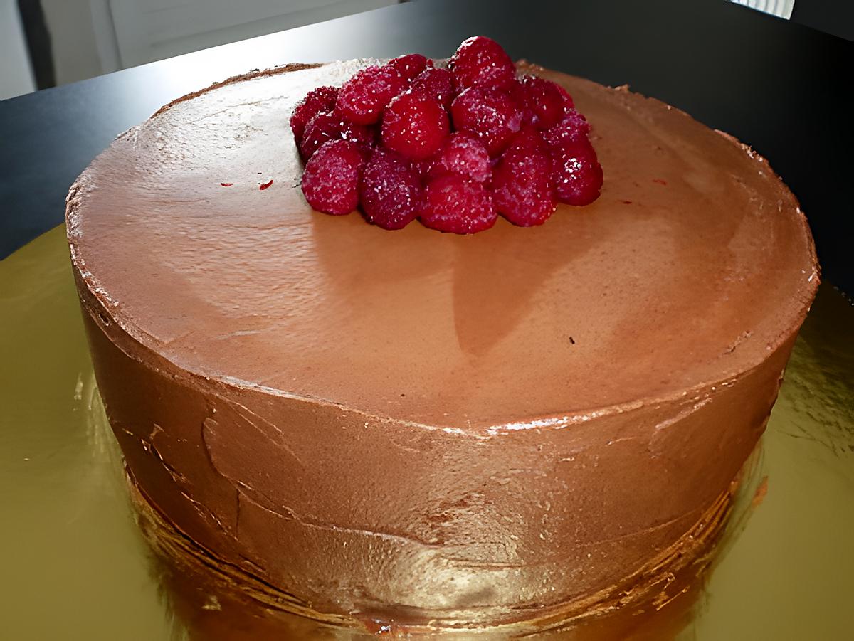 recette Layer Cake chocolat ,nutella,framboise