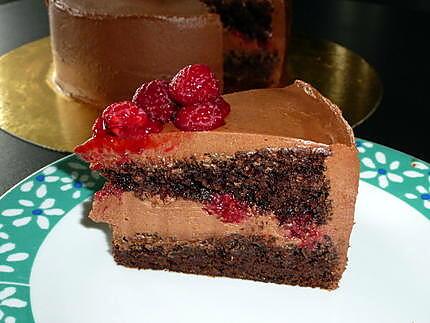 recette Layer Cake chocolat ,nutella,framboise