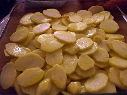 recette " Dorades au four... sur lit fondant de pommes de terre....."...