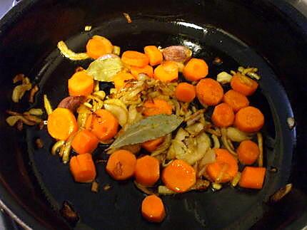 recette Echines  sauce aux carottes...pâtes fraîches...
