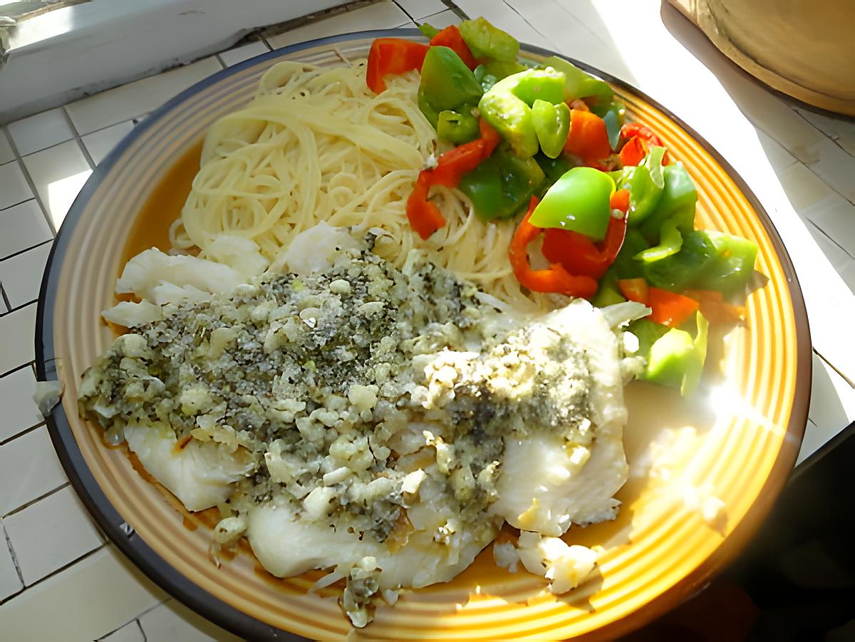 recette Cabillaud poêlé avec sauce au basilic