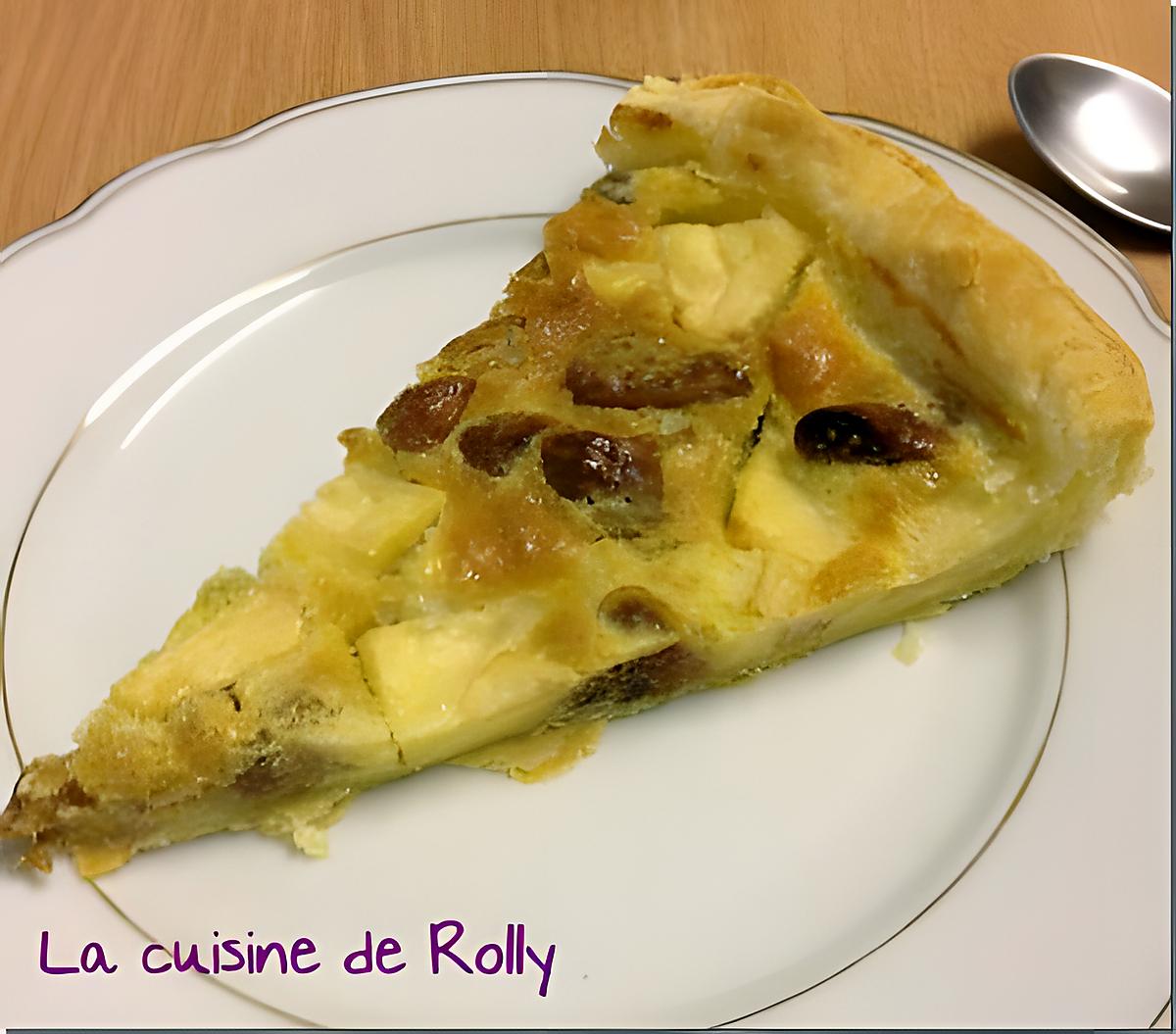 recette Tarte paysanne pommes, figues, raisins