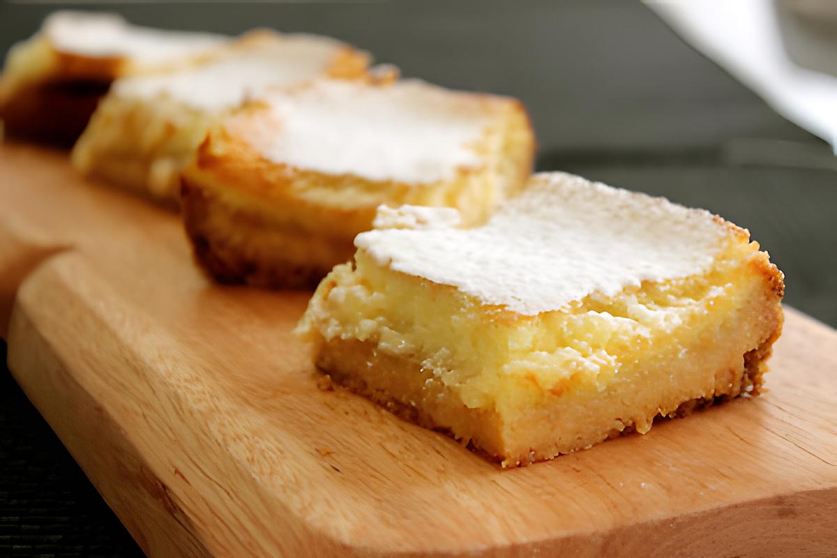 recette Lemon squares, carrés au citron