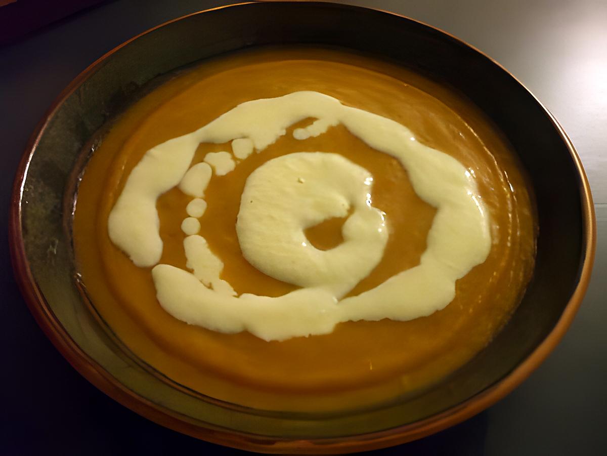 recette Velouté de courge à la crème fraîche....