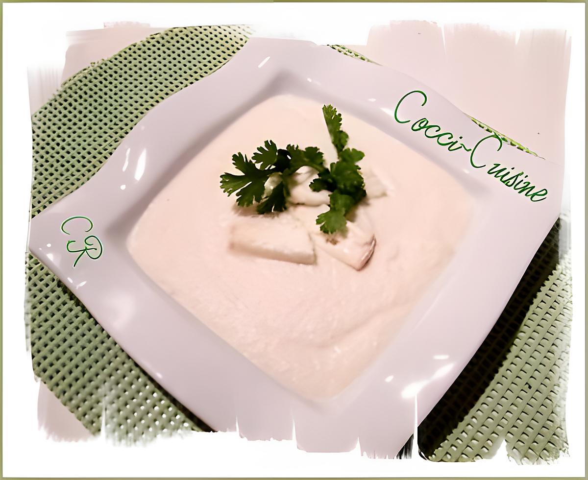 recette Créme de chou fleur et  lamelles de gorgonzola mascarpone