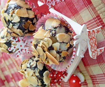 recette Truffes au chocolat et amandes