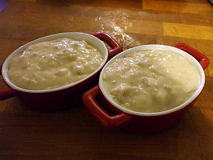 recette " Cassolettes individuelles d'endives au jambon ...."