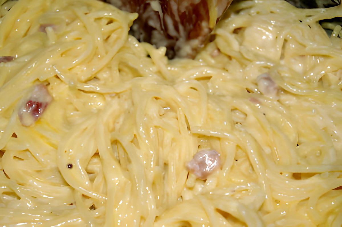 recette Spaghettis à la carbonara à ma façon