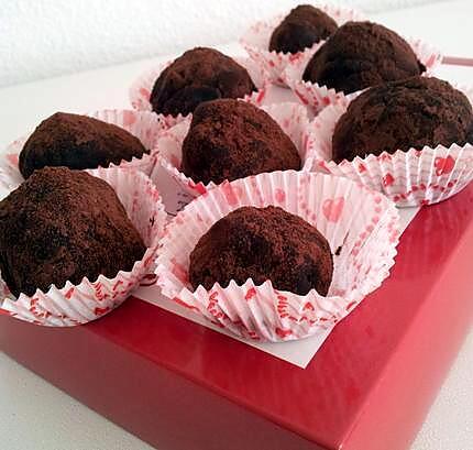 recette Truffes au chocolat et aux marrons parfumée au rhum