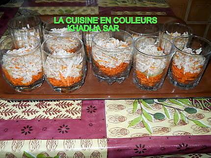 recette Verrines crevettes-poisson blanc saveur crabe