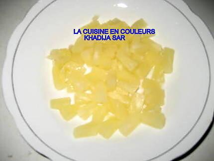 recette Crevettes sautèes a l` ananas