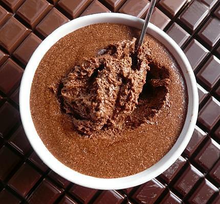 recette *La mousse au chocolat légère et onctueuse*