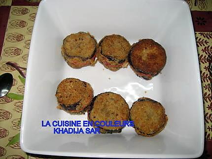 recette aubergines panées au saucisson