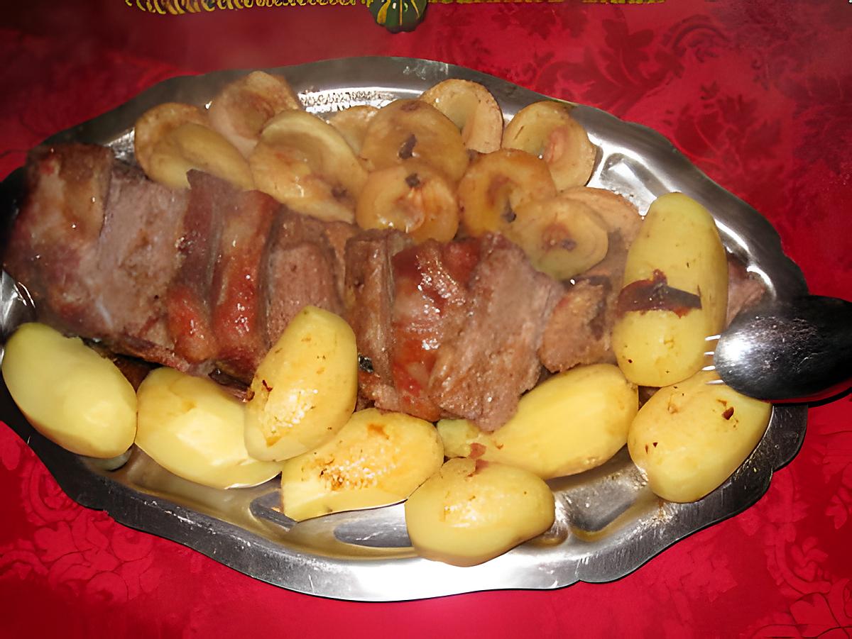recette Rôti de porc aux poires