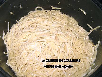 recette Spaghettis aux crevettes (1 ére version)