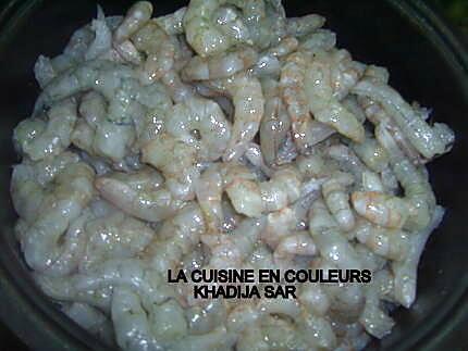 recette Spaghettis aux crevettes ( 2 éme version)