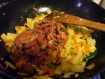 recette Sauté de porc aux pousses de bambou...à la " Kapi"...