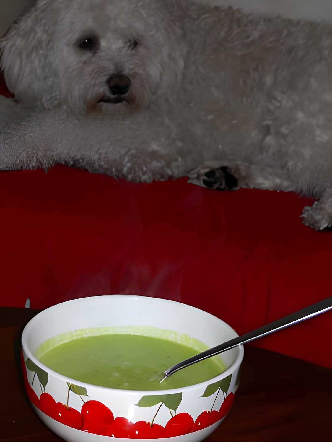 recette veloute petit pois menthe thermomix