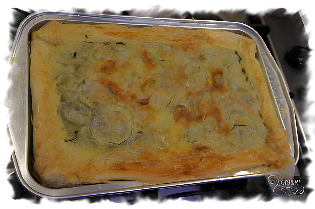 recette Tourte courgette/jambon/poivrons