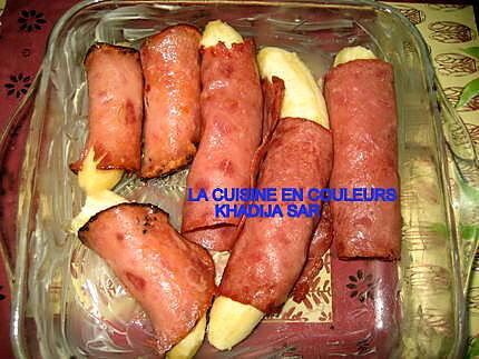 recette Bananes au jambon