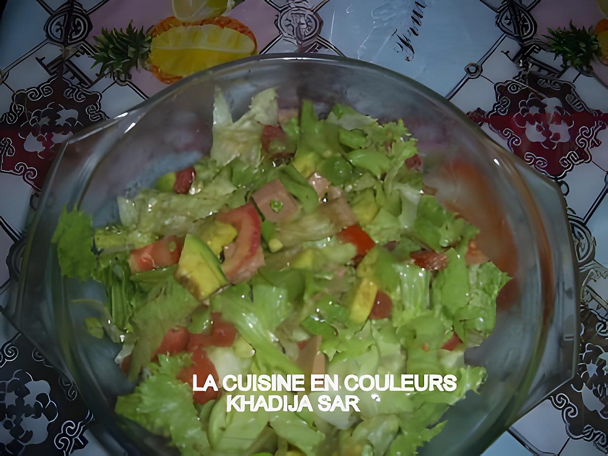 recette salade de crudités et de luncheon au poulet