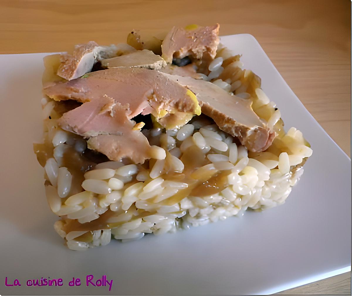 recette Risotto au foie gras et compotée d'oignons