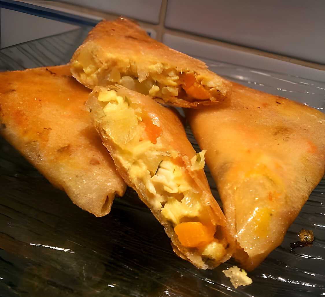 Recette de Brick poulet pomme de terre carotte