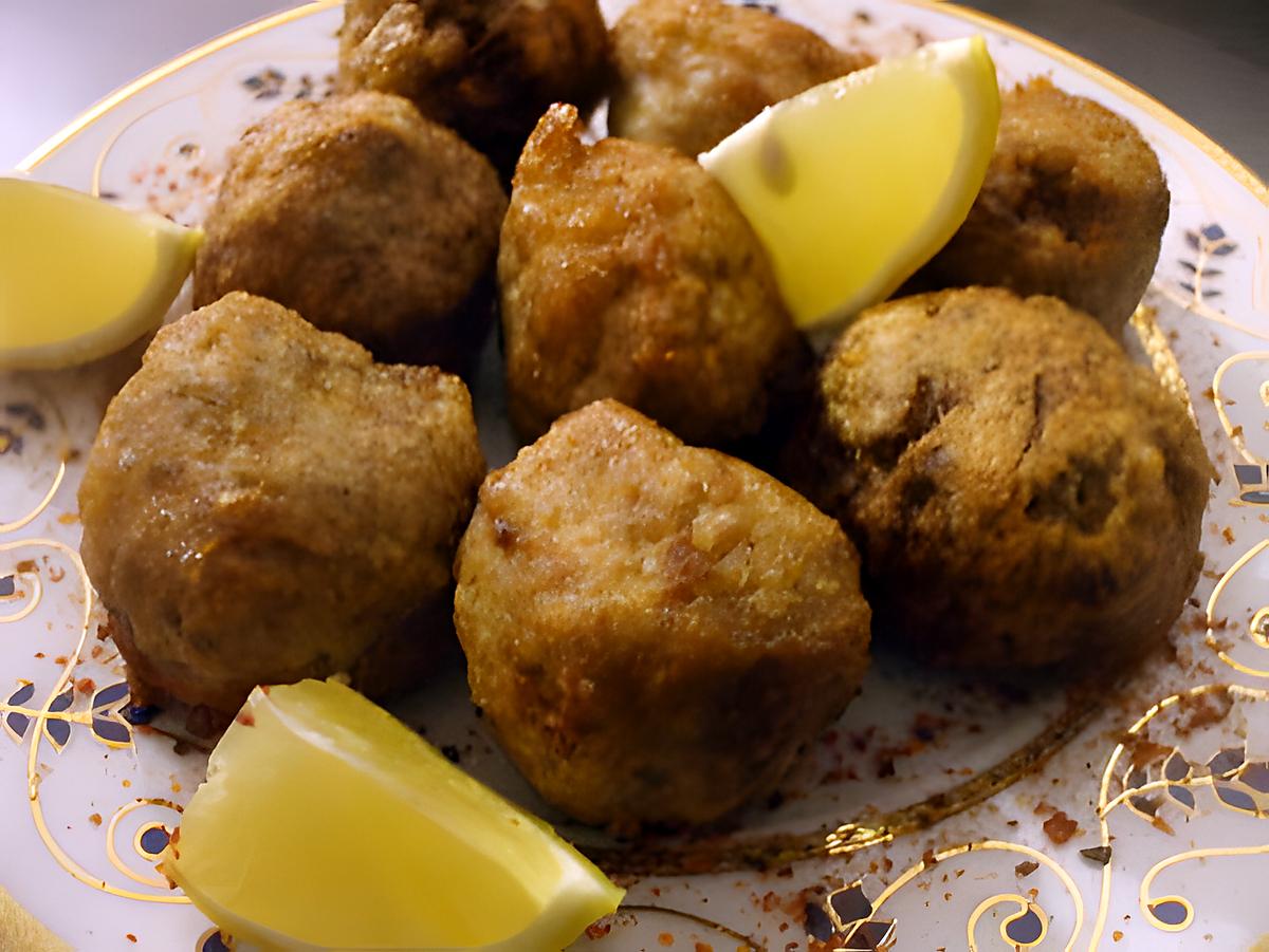 recette " Tapas de boulettes croquantes de boeuf parfumées au gingembre......"