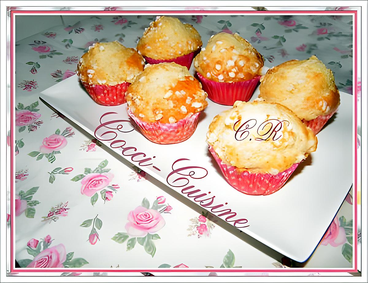 recette Brioche Rapide au sucre perlé style muffins