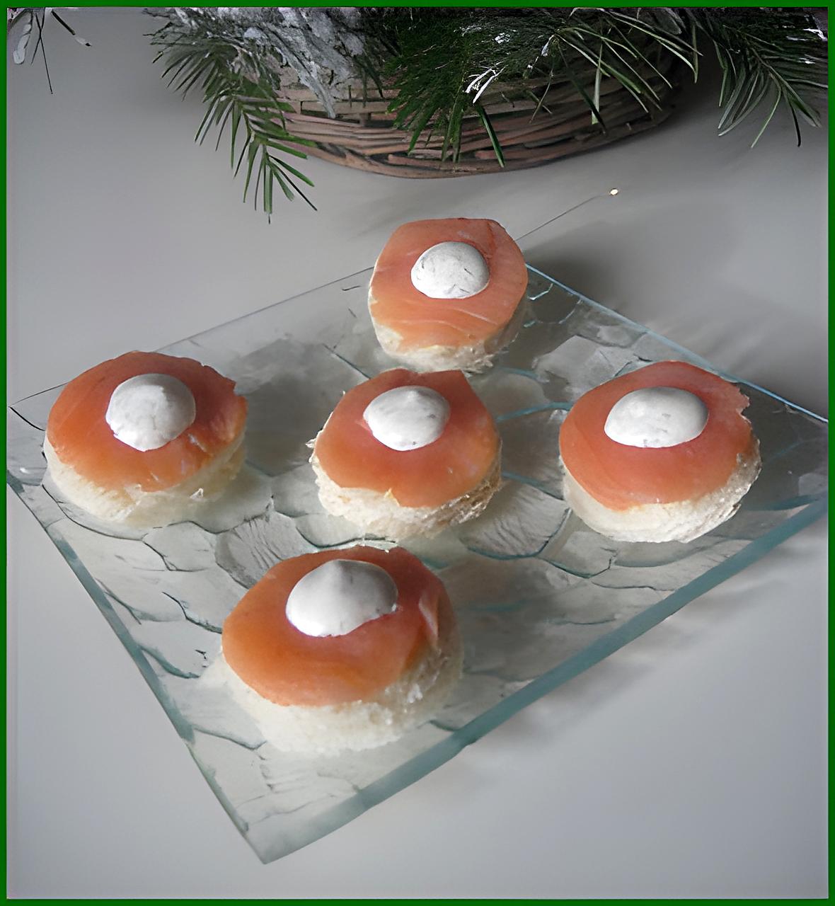 recette Canapés au saumon fumé