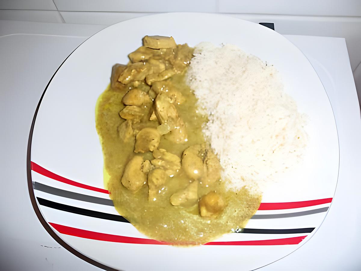 recette Curry de poulet au lait de coco