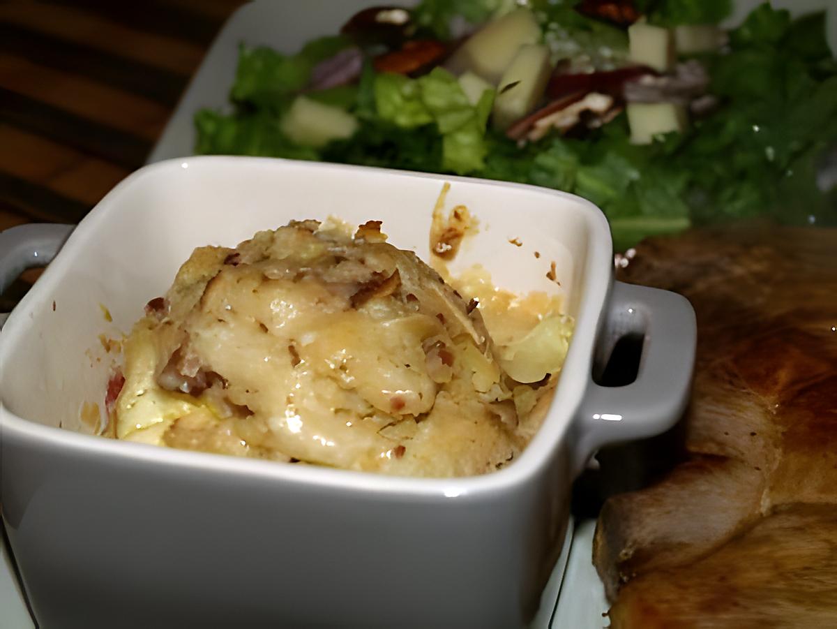 recette Pommes de Terre Gratinées au Chèvre et aux Lardons