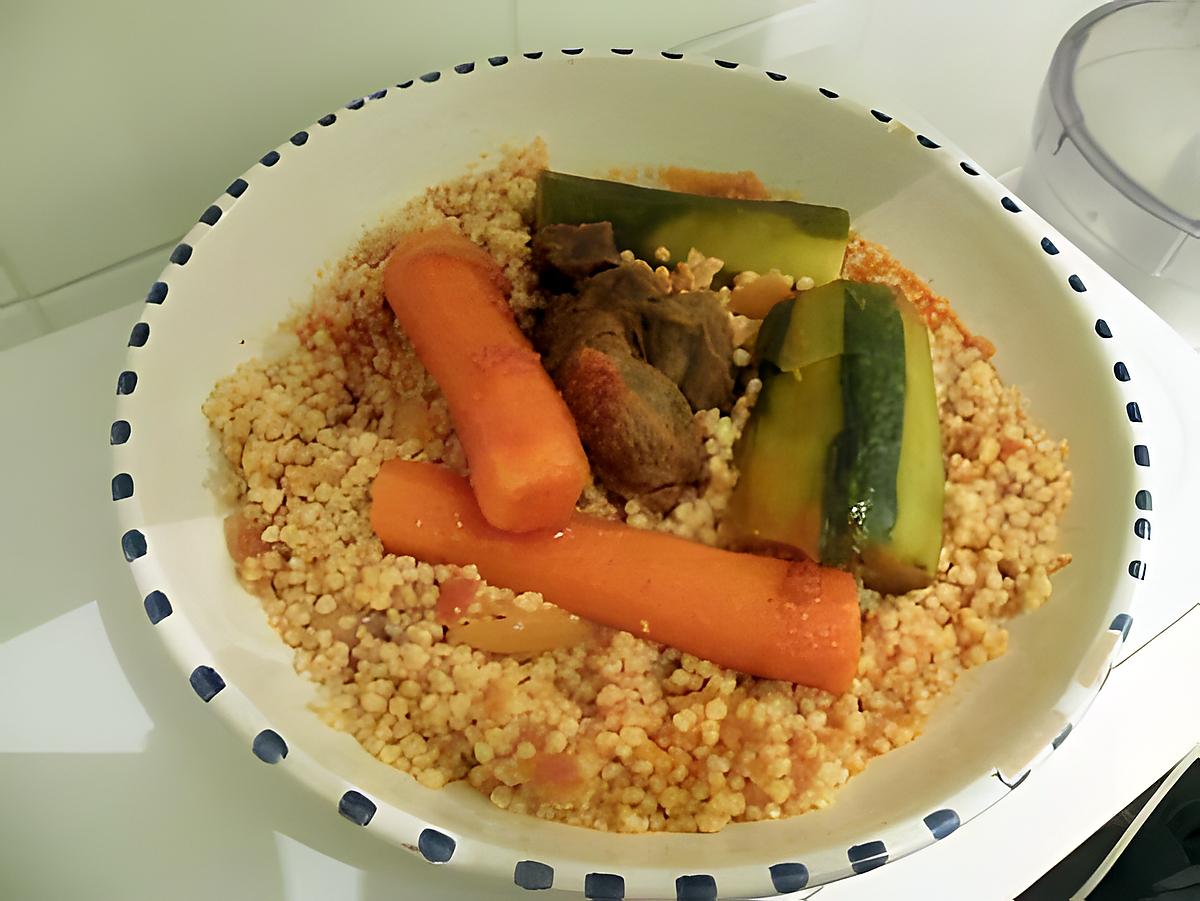 recette Mhamsa au boeuf - façon couscous