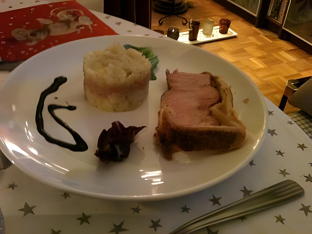 recette palette en croute et assortiment pommes de terre foie gras!