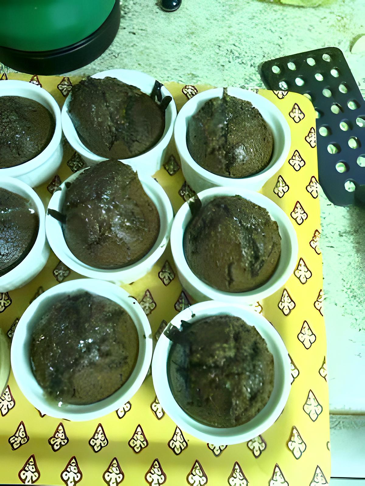 recette fondant aux chocolat coeur coulant