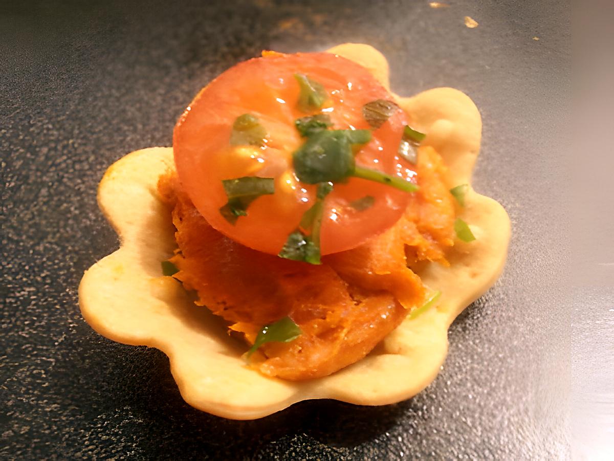 recette tartelette soubressade-tomate cerise