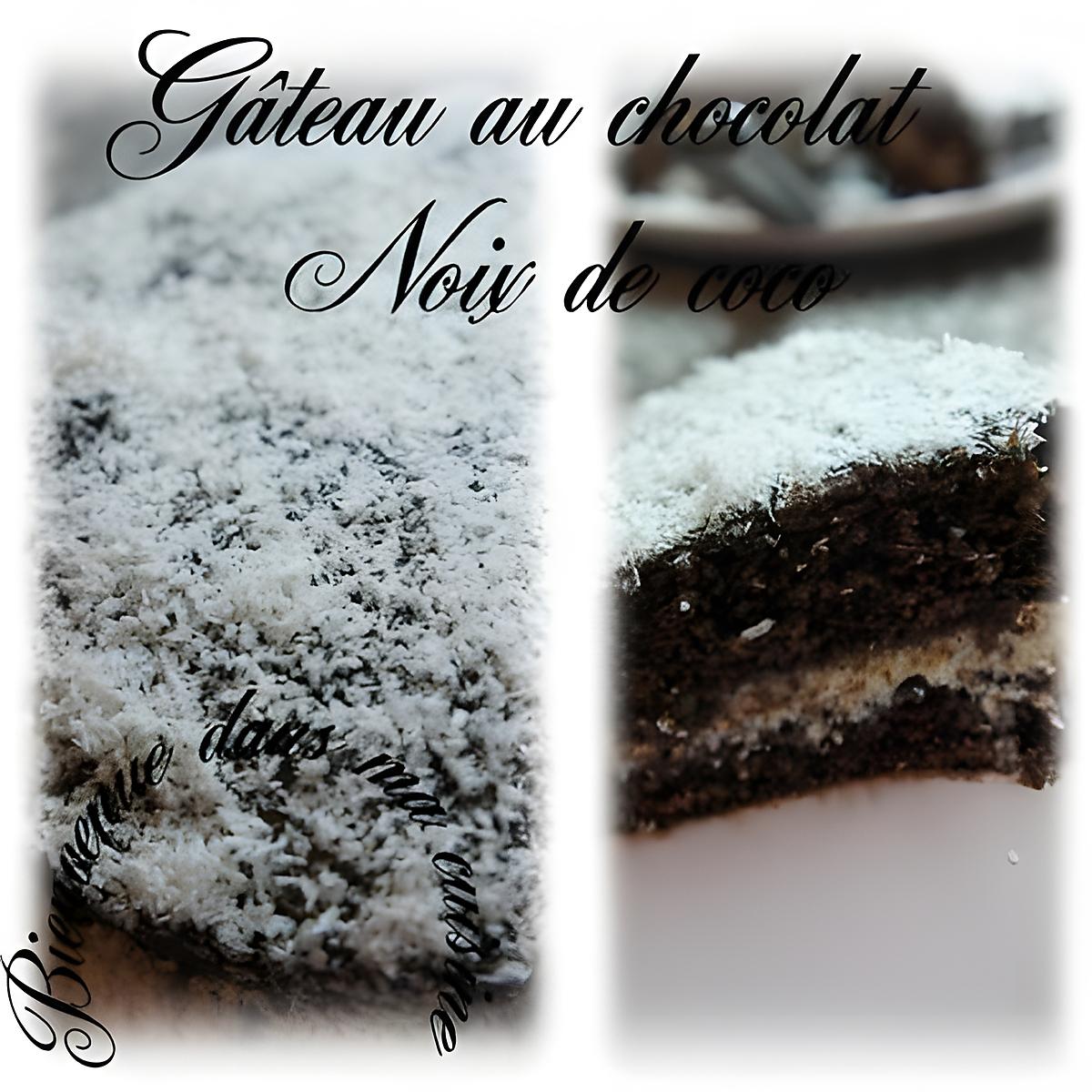 recette Gâteau chocolat noix de coco