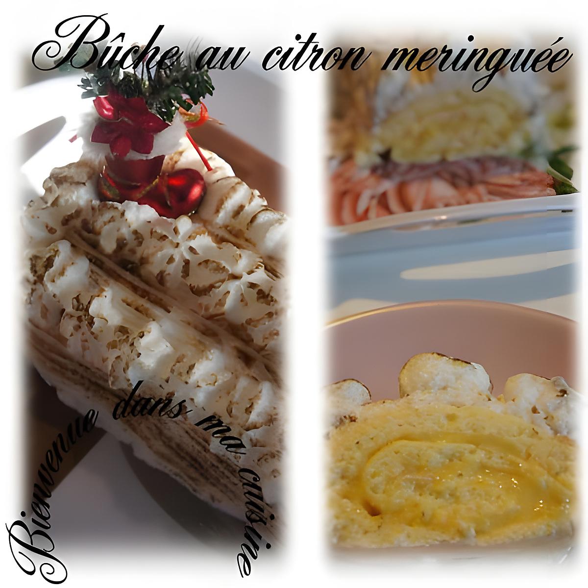 recette Bûche au citron meringuée