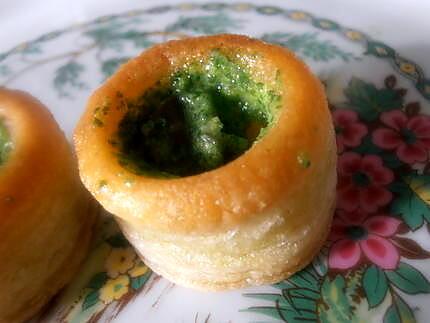 recette minis vol au vent au beurre d’escargots