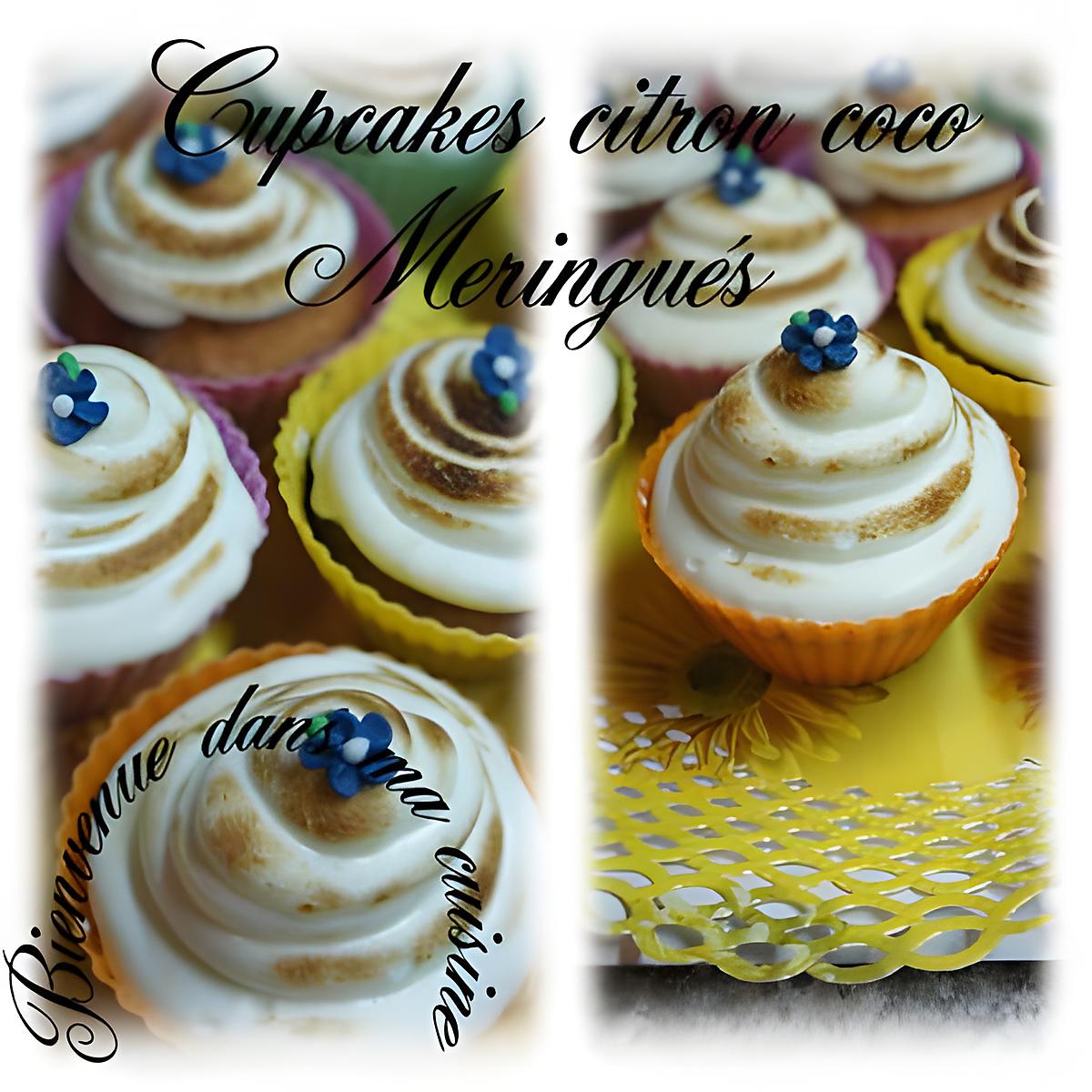 recette cupcakes citron coco meringués