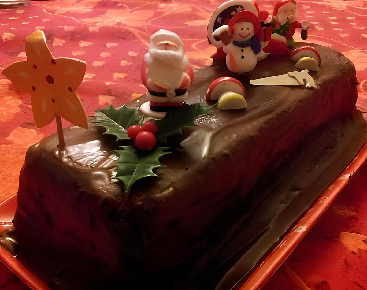 recette Bûche de noel 'lingot' au chocolat et créme de marrons