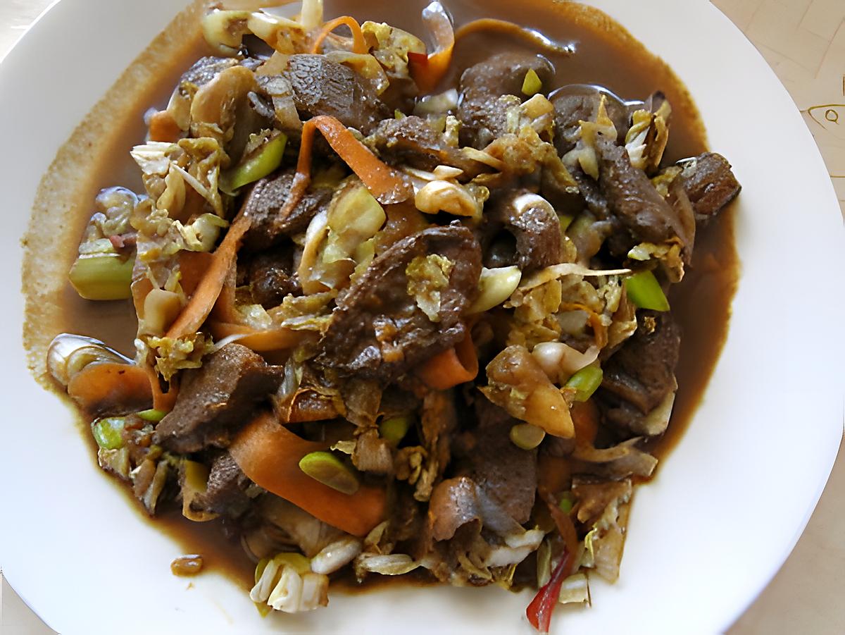 recette Wok de canard à l'orange et au miel