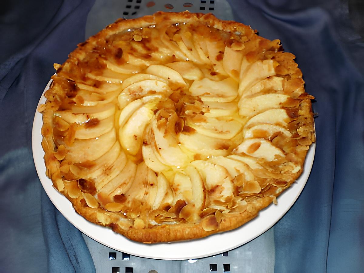 recette tarte aux pommes crème et amandes