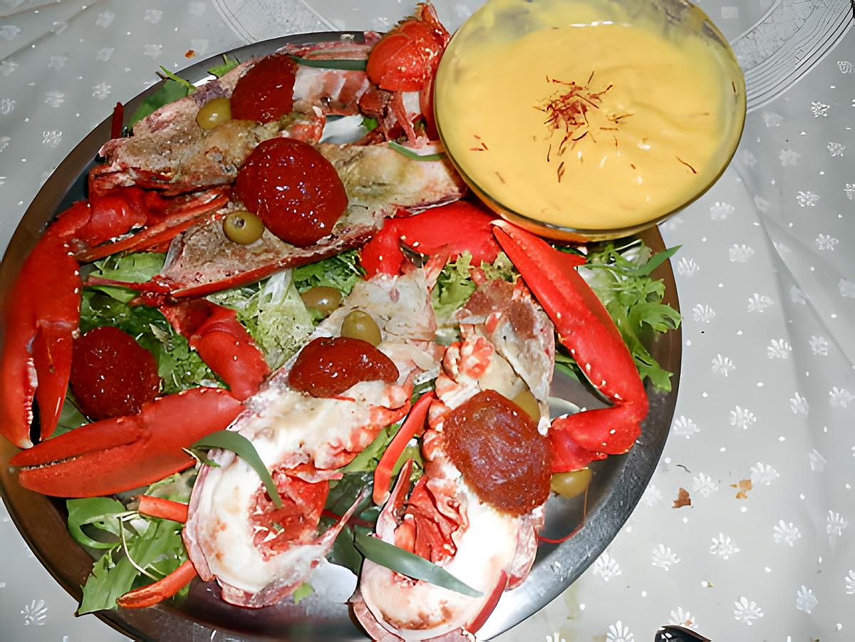 recette Homard froid mayonnaise au safran