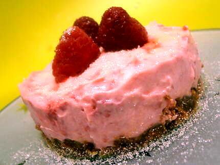 recette cheescake aux framboises, biscuits Bastogne